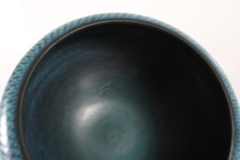 Gunnar Nylund Decorative Bowl by Nymølle, Turquoise-Blue Glaze 1960s. Danish Mid-century Ceramic