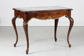 Kähler Rococo Style Table with Zodiac Signs Tiles by Jens Thirslund, Denmark 1930s