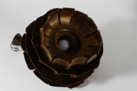 SOLD Svend Aage Holm Sørensen Artichoke Pendant of Brass Made in Denmark 1960s