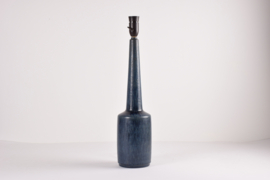 Danish Modern Palshus Very Tall Midnight Blue Table Lamp with Shade, 1960s,  76 cm / 30" Tall