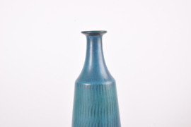 Gunnar Nylund for Nymølle Tall Vase Turquoise Blue, Scandinavian Modern 1960s