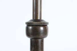 Bauhaus Telescopic and Flexible Desk Lamp of Brass with Brown Patina. In the Style of Christian Dell/Kaiser Idell 1930s.