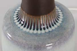 Danish Mid-century Søholm Ceramic Table Lamp Brown Blue Purple by Einar Johansen.
