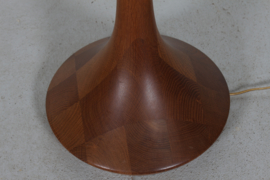 Danish Lisbeth Brams Floor Lamp of Hand-turned Teak with New Shade 1960s