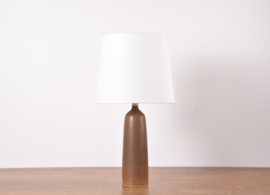 Danish Palshus Table Lamp Brown Haresfur Glaze, by Per Linnemann-Schmidt, Mid-century Modern Ceramic 1950s