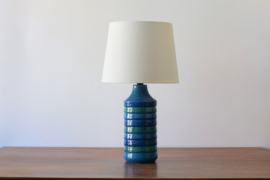 Bitossi Italy Aldo Londi Attr. Blue Striped Table Lamp Italian Mid-century Ceramic Lighting   // PRICE UPON REQUEST