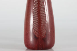 High Royal Copenhagen Ox Blood Stoneware Table Lamp by Gerd Bøgelund Denmark 60s. Danish Ceramic.