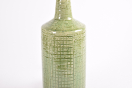 Danish Palshus Table Lamp Grass Green Glaze with Shade, Design Per Linnemann-Schmidt, Model DL 30, Modern Ceramic, 1960s