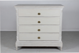 SOLD - Danish Louis XVI Style Chest of Drawers with Gray Paint and Patina, 19th Century