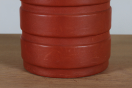 Scandinavian Modern 1960s Large Adjustable Table or Floor Lamp Red-brown Leather. Mid-century Lightning