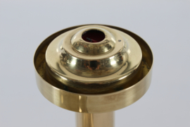 Hans Agne Jakobsson Hurricane Brass Candle Holder L102/32 Markaryd Sweden 1960s