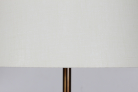 Danish Floor Lamp Jo Hammerborg Style Mid-Century, Teak, Brass and Black Metal