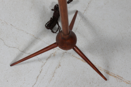 Danish Severin Hansen Jr. Bridge Tripod Floor Lamp with Le Klint Shade 1950s. Mid-century Danish Modern.