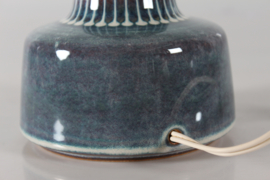 Danish Søholm Ceramic Table Lamp Brown, Blue and Purple Colors by Einar Johansen 1960s Mid-century