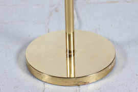 Northern European Floor Lamp of Brass with Lacquer and Adjustable Shades 1970s Mid-century Lightning