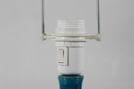 Danish Kähler + Poul Erik Eliasen Style Sculptural Table Lamp Turquoise Blue Mid-century 1960s