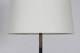 Danish Floor Lamp Jo Hammerborg Style Mid-Century, Teak, Brass and Black Metal