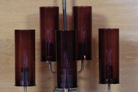 Hans Agne Jakobsson Wall Scone Light V-169/5  RARE Purple Glasses, Sweden 60s. Scandinavian Modern.