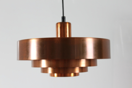 Jo Hammerborg Vintage Danish "Roulet" Copper Pendant Made by Fog & Mørup, 1960s. Mid-century Lightning.