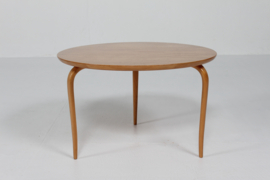 Swedish Bruno Mathsson Coffee Table "Annika" of Masur Birch by Karl Mathsson Sweden. Scandinavian Modern.