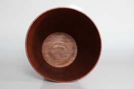 Martin Åberg Conical Wastepaper Basket of Teak Veneer by Servex Sweden, Mid-century Scandinavian Modern
