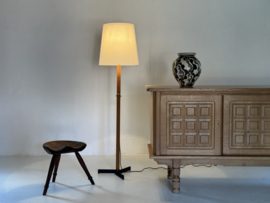 Antique Danish Sculptural Milking Stool Dark Wood 3-Legged, in Style of Mogens Lassen, ca 1920s