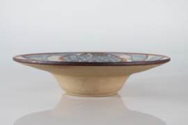 Huge Søholm Stoneware Bowl by Noomi Backhausen with Tree of Life Motif, 1960s Danish Ceramic.