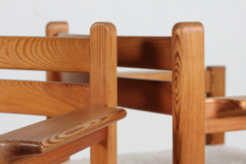 Børge Mogensen 2 Armchairs of Pine Model Asserbo No. 503 for Karl Andersson, Sweden 1970s. Scandinavian Modern