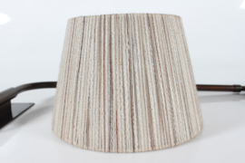 Paavo Tynell Style Adjustable Wall Light of Brass with String Lamp Shade, Vintage Scandinavian Design 1930s