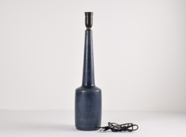 Danish Modern Palshus Very Tall Midnight Blue Table Lamp with Shade, 1960s,  76 cm / 30" Tall