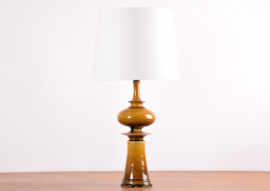 Kähler HAK Tall Sculptural Table Lamp Amber Yellow by P E Eliasen, Danish Mid-century