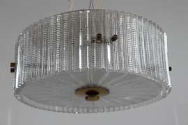 Carl Fagerlund Vintage Ceiling Lamp/Chandelier of Glass by Orrefors Sweden, 1960 Scandinavian Design.