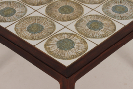 Coffee Table Rosewood with Royal Copenhagen Tiles by Kari Christensen CFC Silkeborg Danish Mid-century