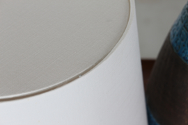 Huge Aldo Londi for Bitossi Table Lamp, Blue and Brown Italian Ceramic with New Shade, 1960s