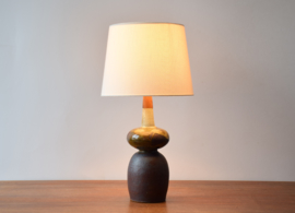 Erik Graeser Sculptural Table Lamp Ceramic & Teak Wood Danish Mid-century Ceramic Lighting // PRICE UPON REQUEST