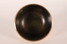 Danish Art Deco Bronze Bowl with Brown Patina in Axel Salto and Tinos Style,1950s
