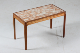 Danish Vivi Bülow Tile-Top Table of Mahogany by Chr. Rasmussen in Denmark 1950s. Danish Modern