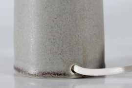 Danish Palshus Small Table/ Bed Side Lamp Grey Hare´s fur Glaze 1960s. Danish Modern Ceramics