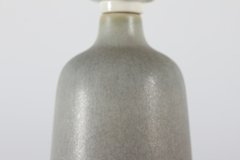 Danish Palshus Small Table/ Bed Side Lamp Grey Hare´s fur Glaze 1960s. Danish Modern Ceramics