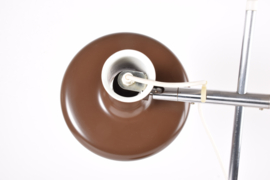 Fog & Mørup "Optima" Desk Table Lamp in Brown & Chrome. Design Hans Due. Danish Modern Lighting 1970s
