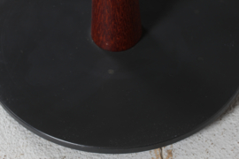Danish Modern 1960s Vintage Floor Lamp of Teak with Black Metal Foot and New Shade