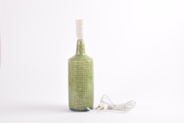 Danish Palshus Table Lamp Grass Green Glaze with Shade, Design Per Linnemann-Schmidt, Model DL 30, Modern Ceramic, 1960s