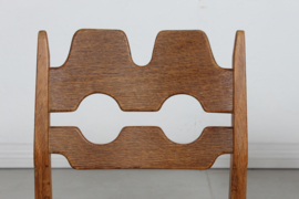 Set of 4 Danish Modern Henning Kjærnulf Razor Blade Chairs of Oak and Seats of New Sheepskin, Mid-century 1970s