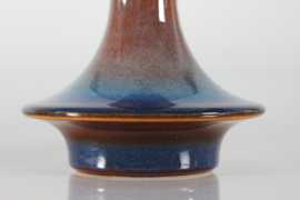 Søholm Pair of Sculptural Ufo Sharped Table Lamps Danish Modern, Blue and Brownish Colors + New Shades 1960s