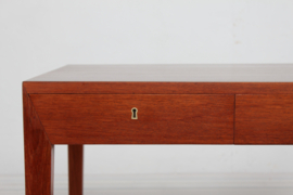 SOLD - Haslev Furniture Writing Desk of Teak with 4 Drawers by Severin Hansen Jr. Denmark Mid-century.