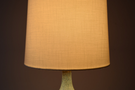 Danish Sculptural Table Lamp Blue Brown Glazed & Unglazed, by Helge Bjufstrøm, Modern Ceramic 1960s - 1970s