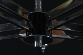 Art Deco Chandelier 5-armed with Handmade Shades by Fog & Mørup Denmark 1940s