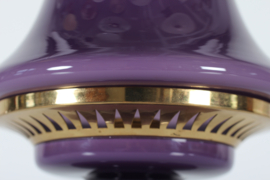 Hans-Agne Jakobsson Model B-124 Table Lamp of Purple Opaline Glass Mid-century Sweden 1960s