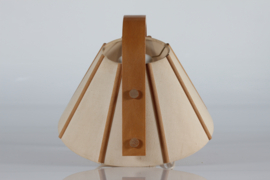 Scandinavian Modern Aneta Wall Lamp by Jan Wickelgren Beech Wood, Sweden 1970s Vintage Lightning
