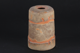 Richard Manz Sculptural Ceramic Vase with Earthen Colors Scandinavia Modern
